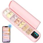 Smart Automatic Pill Dispenser with Alarm - Pink
