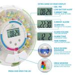Automatic Pill Dispenser with Alarms and Clear Lid