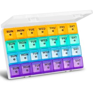 Extra Large 28-Day Pill Organizer with Travel Case