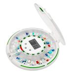 28-Day Automatic Pill Dispenser with Alarm and Light