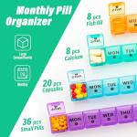 Extra Large 28-Day Pill Organizer with Travel Case