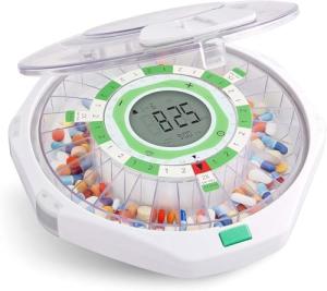 Automatic Pill Dispenser with LCD Display and Lock