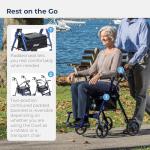 Drive Medical Duet Folding Wheelchair and Walker, Blue