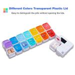 7-Day Pill Organizer with Alarms and Large Compartments