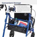 Drive Medical Duet Folding Wheelchair and Walker, Blue