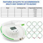 EZILIFE Automatic Pill Dispenser with Alarm and Lock