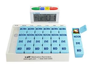 7-Day Pill Organizer with Talking Reminder Alarm