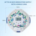 Automatic Pill Dispenser with Alarm and Clear Lid