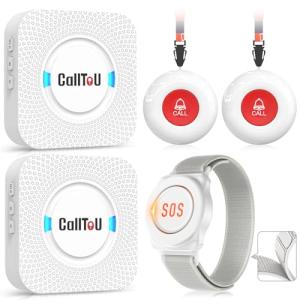 Wireless Caregiver Pager with Waterproof Call Button