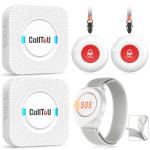 Wireless Caregiver Pager with Waterproof Call Button