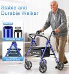 Folding Lightweight Rollator Walker for Seniors