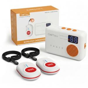 Wireless Caregiver Pager with Call Buttons for Seniors