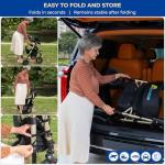 Lightweight 2-in-1 Rollator Walker with Seat