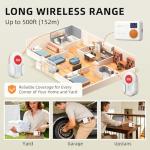 Wireless Caregiver Pager with Call Buttons for Seniors