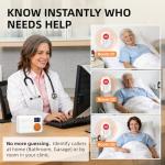 Wireless Caregiver Pager with Call Buttons for Seniors
