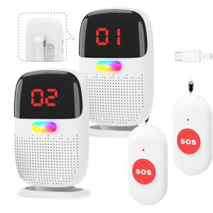 Elderly Caregiver Pager System with Digital Display