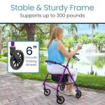 Vive Mobility Foldable Rollator Walker with Seat