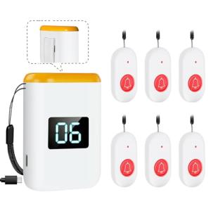 Wireless Caregiver Pager with Vibration Call Button