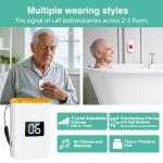 Wireless Caregiver Pager with Vibration Call Button