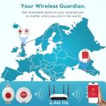 Senior Caregiver Pager with Waterproof Call Button