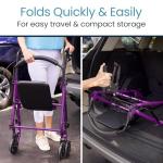 Vive Mobility Foldable Rollator Walker with Seat