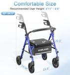 Folding Lightweight Rollator Walker for Seniors