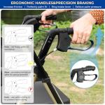 Lightweight 2-in-1 Rollator Walker with Seat