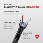 Magnetic Grabber Tool with LED Light, 27.7in