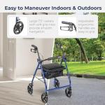 Drive Medical Foldable Rollator Walker with Seat