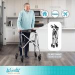 Lightweight Folding Rollator Walker with Seat for Seniors