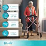 Lightweight Folding Rollator Walker with Seat for Seniors