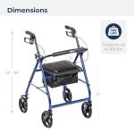Drive Medical Foldable Rollator Walker with Seat