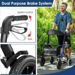 MAXWALK All-Terrain Rollator Walker with Seat