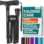 Vive Folding Cane - Lightweight Adjustable Walking Stick