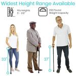 Vive Folding Cane - Lightweight Adjustable Walking Stick