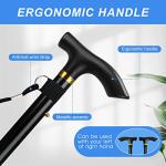 Lightweight Folding Cane for Seniors, Adjustable Height