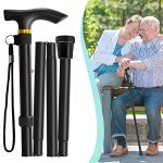 Lightweight Folding Cane for Seniors, Adjustable Height