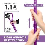 Lightweight Quad Walking Cane with Wrist Strap
