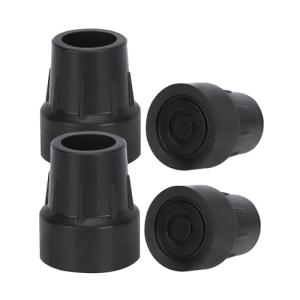 Heavy Duty 1-Inch Rubber Cane Tips - 4-Pack
