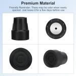 Heavy Duty 1-Inch Rubber Cane Tips - 4-Pack