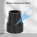 Heavy Duty 1-Inch Rubber Cane Tips - 4-Pack