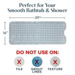 Power Grip Bathtub Safety Mat in Gray