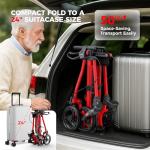 Lightweight Foldable Rollator Walker with Seat