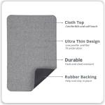 Non-Slip Grey Bath Mat, Quick-Dry and Washable