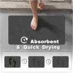 Non-Slip Quick-Dry Bath Mat - Dark Grey