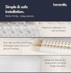Homerella Non-Slip Bathtub Mat with Drying Hooks