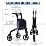 Lightweight Foldable 3 Wheel Walker for Seniors