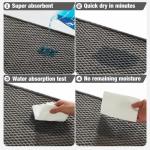 Non-Slip Washable Bath Mat, Dark Grey 16"x24