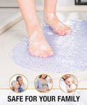Non-Slip Bath Mat with Suction Cups - 27x15 Inch