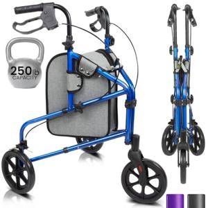 Vive Mobility Lightweight 3-Wheel Walker for Seniors